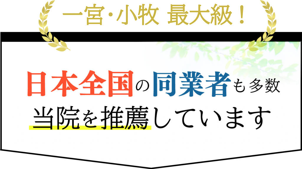 日本全国の同業者も多数当院を推薦しています